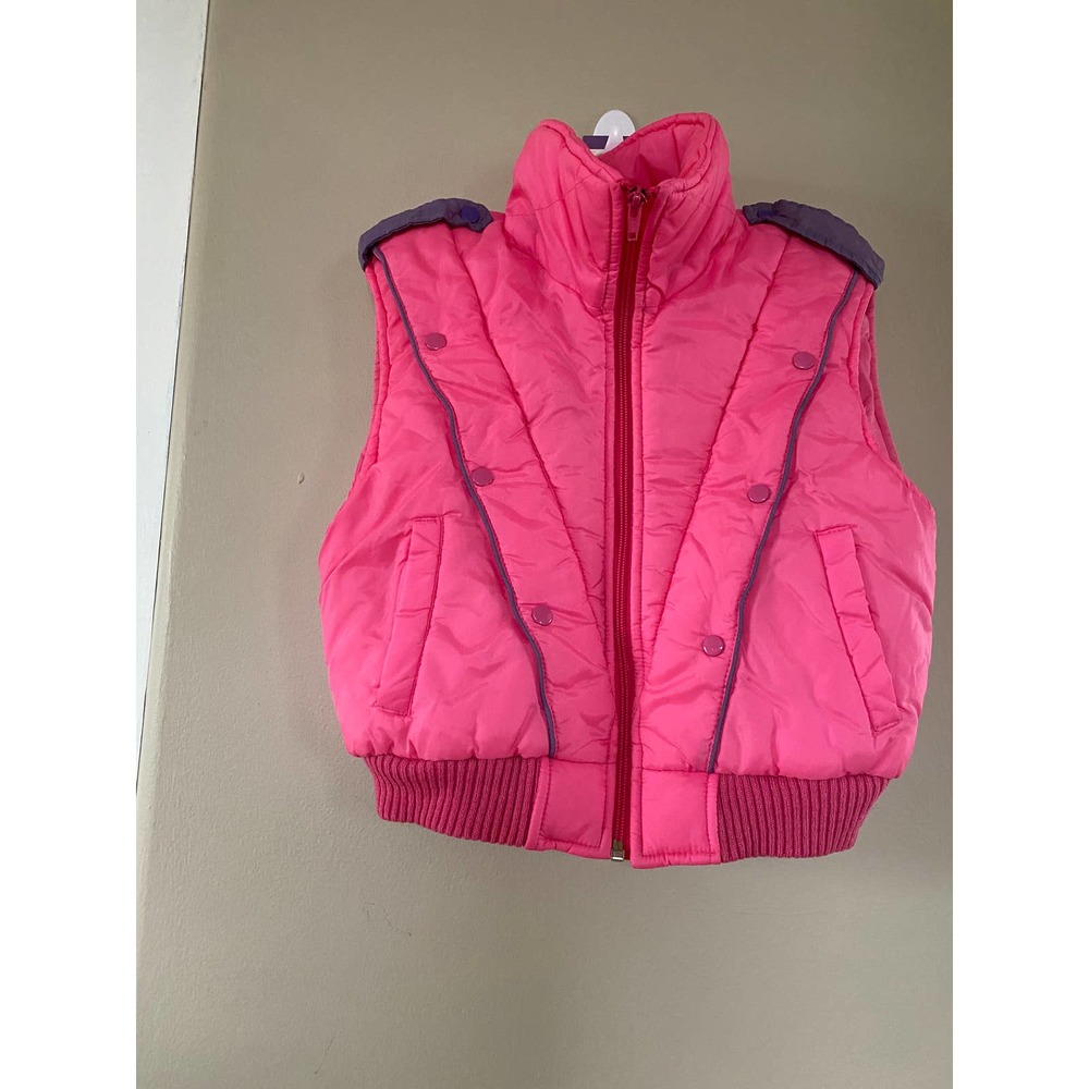 Hot pink/ purple girls winter vest Arctic Racer sz 6x